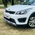 Бампер передний в цвет кузова для Киа Рио Х-Лайн Kia Rio X-Line (2017-2020) PGU - WHITE CRYSTAL - Белый