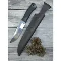 Нож Путник, сталь 65х13, рукоять эластрон, ножны из натуральной кожи, Мастерская Семина
