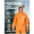 Костюм влагозащитный Fisherman оранжевый с полукомбинезоном 60-62, рост 170-176