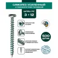 Саморез универсальный с полукруглой головкой 3*12 HIMTEX
