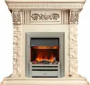 Dimplex Каминокомплект Luxemburg (каменный) - Сланец/Cлоновая кость с патиной с очагом Chesford