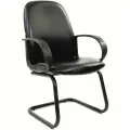 Конференц кресло на полозьях CHAIRMAN 279 V, экокожа, черный