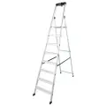 Стремянка алюминиевая Krause Monto Solido, с полкой, 8 ступеней, высота 2,30 м, партномер 126672
