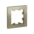 Рамка электроустановочная Systeme Electric (Schneider Electric) AtlasDesign, 1 пост, шампань, ATN000501, 15 шт.