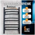 Полотенцесушитель электрический Laris Классик Премиум ЧКЧ П8, 400*700, черный муар, правое подключение (73207697)