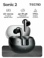 Наушники TECNO Sonic 2 SC02, Bluetooth, внутриканальные, черный [sc02 black]
