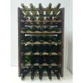Винный стеллаж из дерева на 35 бутылок коричневый