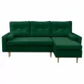 Диван-кровать угловой Сканди зеленый, правый угол, механизм Тик-так, 222х150х107 см