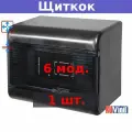 68026Ч Тусо Щиток о/п на 6 модулей с дверцей, 160х132х93мм, IP40, черный