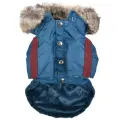Куртка для собак утеплённая с капюшоном PUPPIA Brock, синяя, XL (Южная Корея)