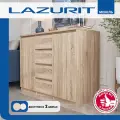 Комод для одежды Lazurit Sven большой с дверцами, тумба под телевизор с ящиками 121х51х92 см, сонома