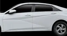 Hyundai Elantra / Avante CN7 - Дефлекторы с хромированной полосой