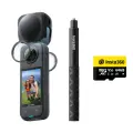 Экшн-камера Insta360 X4 Get-Set Bundle с картой памяти 64 ГБ – 8K, водонепроницаемая, 360°, широкоугольная съемка