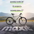 Велосипед горный MAXIT D150, колёса 26, 21 скорость, серебристый