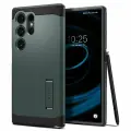Чехол Spigen на Samsung Galaxy S24 Ultra (ACS07302) Tough Armor / Спиген чехол для Галакси С24 Ультра с подставкой, противоударный, с защитой камеры, зеленый