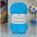 Пряжа BUNNY BABY WOLANS, т. гол. бирюза - 12, 100% супермягкий полиэстер, 5 мотков, 100 г, 120 м.