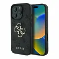 Guess чехол для iPhone 16 Pro Max, PU кожа 4G Big metal logo Black
