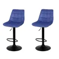 Поворотные стулья для кухни из премиального микровелюра, комплект из 2 шт Лион