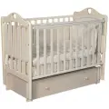 Детская кроватка Антел Каролина с универсальным маятником - слоновая кость