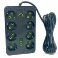 Сетевой фильтр ProgTech, USB-порты, 8 розеток, длина кабеля 3м
