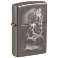 Оригинальная бензиновая зажигалка ZIPPO Skull Design с покрытием Black Ice®, латунь/сталь, черная, 38x13x57 мм