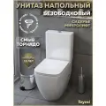 Унитаз напольный торнадо безободковый с быстросъемным сиденьем микролифт Teymi Nura Vortex T40121
