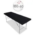 Чехол для кушетки и массажного стола, велюр, 180x60 см, черный