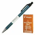 Ручка шариковая Pilot масляная автоматическая корпус синий, 0,7 мм, линия 0,32 мм, синяя (BPRK-10M)