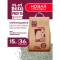 Pi-Pi-Bent Комкующийся наполнитель, 100% натуральный (бумажный пакет), 15 кг