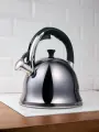 Чайник для плиты со свистком Agness, 3 л, нержавеющая сталь термоаккумулирующее дно, индукционное дно