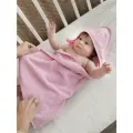 Полотенце детское с капюшоном 75Х75 см махровое розовое. Хлопок -100 %
