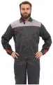 Костюм рабочий мужской Фаворит летний с п/к серый со светло-серым ткань Смесовая, 60-62, 170-176