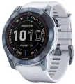 Часы Garmin FENIX 7X Sapphire Solar титановый синий минерал DLC с белым ремешком 010-02541-15