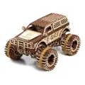 Деревянный механический конструктор модель Джип БигФут 4x4 (DROVO)