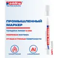 Набор Маркер Edding E-950 для промышленной графики, пигментная паста, наконечник 10 мм, белый {E-950#49} 5 шт