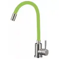 Смеситель для кухни, мойки, с гибким силиконовым изливом, кран для кухни G.lauf G4087-5, зеленый