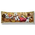 Гобеленовая Наволочка Игривые щенки в корзине (32х85)