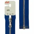 Молния металл, Ni, разъёмная 1 замок, на атласной тесьме, 4 мм, 70 см, цвет 9603, синий