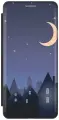 Чехол-книжка на Apple iPhone 6s / 6 / Эпл Айфон 6 / 6с с рисунком Месяц над городом черный