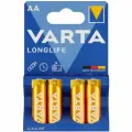 Батарейка Varta LONGLIFE LR6 AA 4шт/бл Alkaline 1.5V (4106) (4106101414)