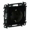 Legrand Valena LIFE Black. Силовая розетка 2К+З 16А 250В. Безвинтовые зажимы. Антрацит, 756321, 5 шт.