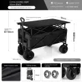 Тележка K-star для кемпинга на открытом воздухе, детская складная тележка с колесами для внедорожников, маленькая тележка, новинка 2024, лидер продаж, Прямая поставка, Черный