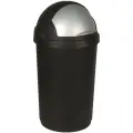 Ведро мусорное Curver BULLET BIN 50 л, с откидной крышкой, пластик, черный (229639)