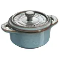 Мини-кокот Staub круглый, 10 см, античный бирюзовый 40512-000