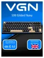 Клавиатура Дарк Проджект x VGN S99 Механическая игровая Wireless Gilded Navy черный/желтый/синий Bluetooth