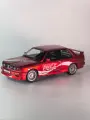 Машинка BMW M3 Coca Cola 1988 металлическая, модель 1:24, свет/звук/гудок при нажатии на руль, премиальное качество