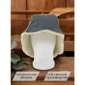 Шапка банная из овчины серая Овечкинъ