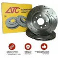Диски тормозные передние АТС-SPORT с перфорацией для Лада 110-112 16 кл / Калина 16 кл / Калина 2 / Гранта (кроме комплектации Стандарт) / Приора / Датсун Он-До , Ми-До