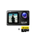 Экшн камера SJCam SJ8 Dual Screen Black, с картой памяти 128 ГБ, с креплением, водонепроницаемая 4K Ultra HD