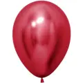 Шар (12'/30 см) Reflex, Зеркальный блеск, Красный (915), хром, 50 шт.